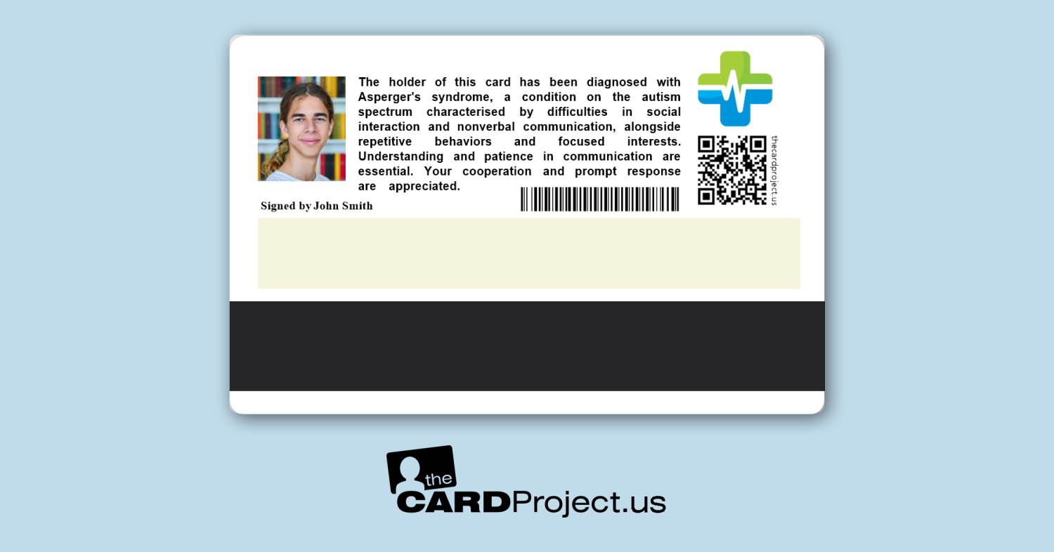 Aspergers Premium Medical Card (REAR)